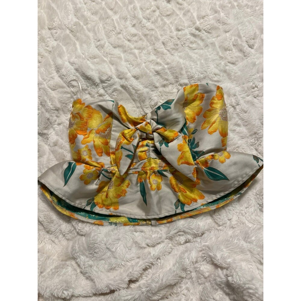 Endless Rose Yellow Floral Crop Top